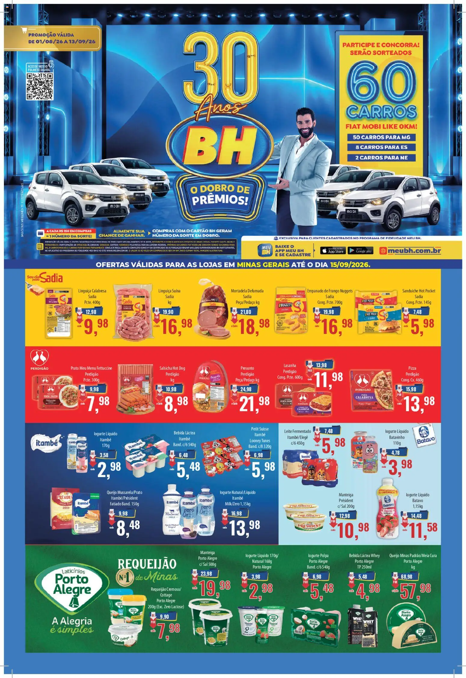 Ofertas Supermercados BH até 15/09/2026.