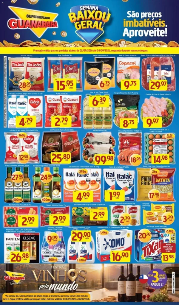 Ofertas Supermercados Guanabara promoção até 04/09/2026.