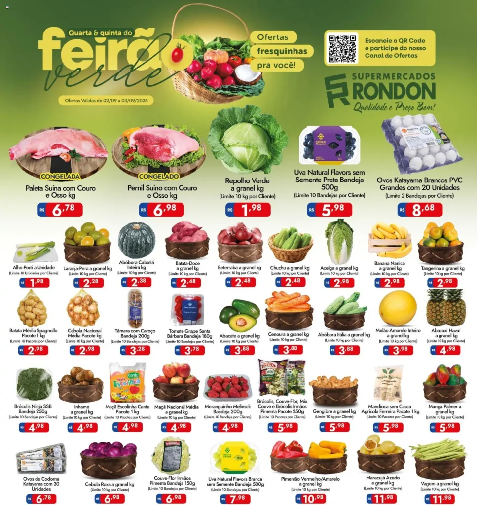 Ofertas Supermercados Rondon até 03/09/2026.