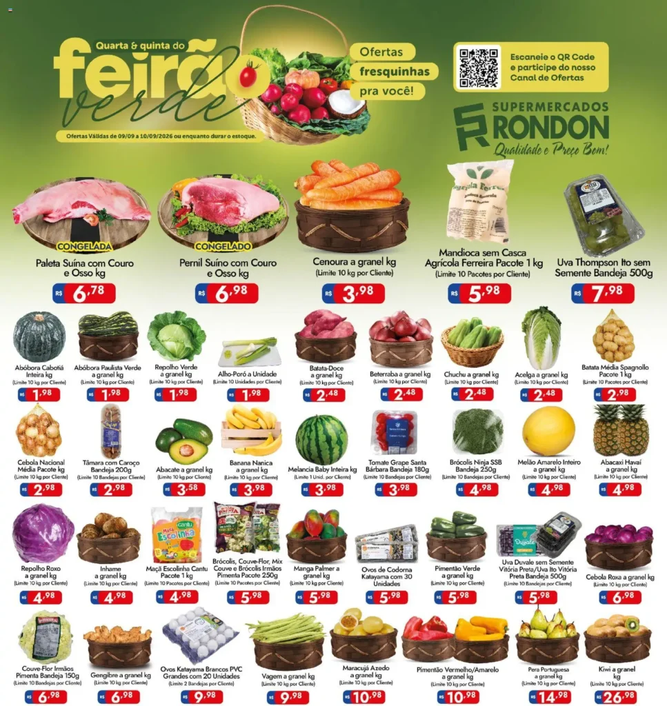 Ofertas Supermercados Rondon até 10/09/2026.