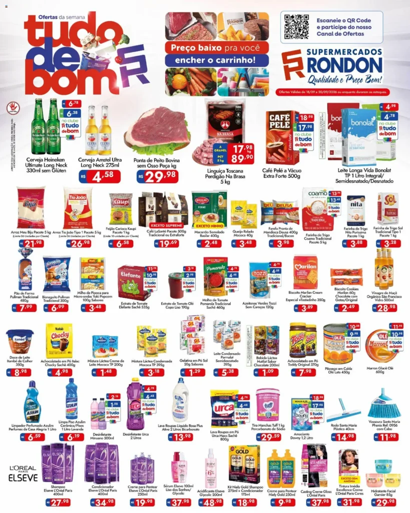 Ofertas Supermercados Rondon até 20/09/2026.