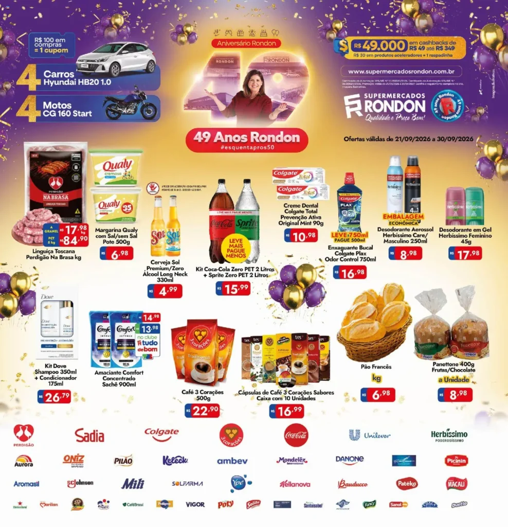 Ofertas Supermercados Rondon até 30/09/2026.