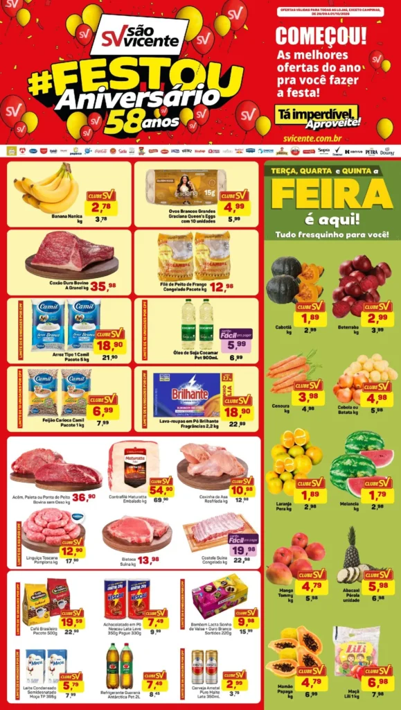 Ofertas Supermercados São Vicente até 01/10/2026.