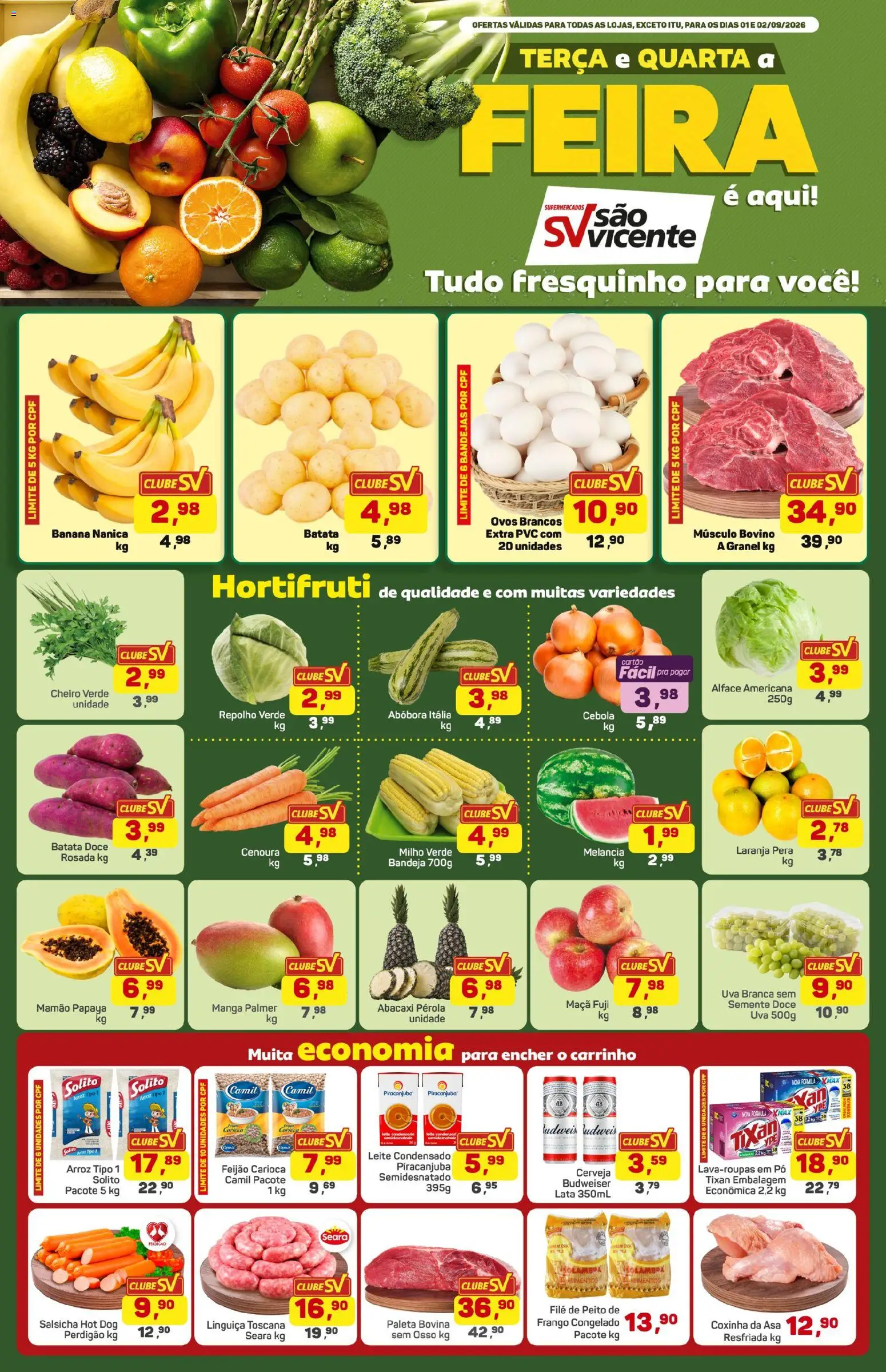 Ofertas Supermercados São Vicente até 02/09/2026.