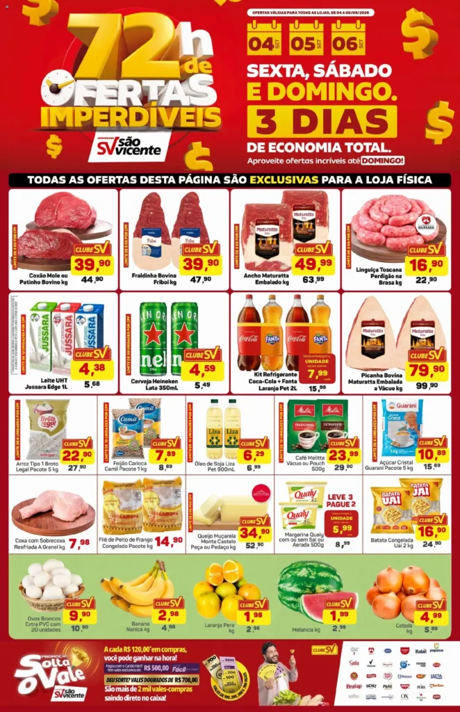 Ofertas Supermercados São Vicente até 06/09/2026. Ofertas Supermercados São Vicente até 06/09/2026.