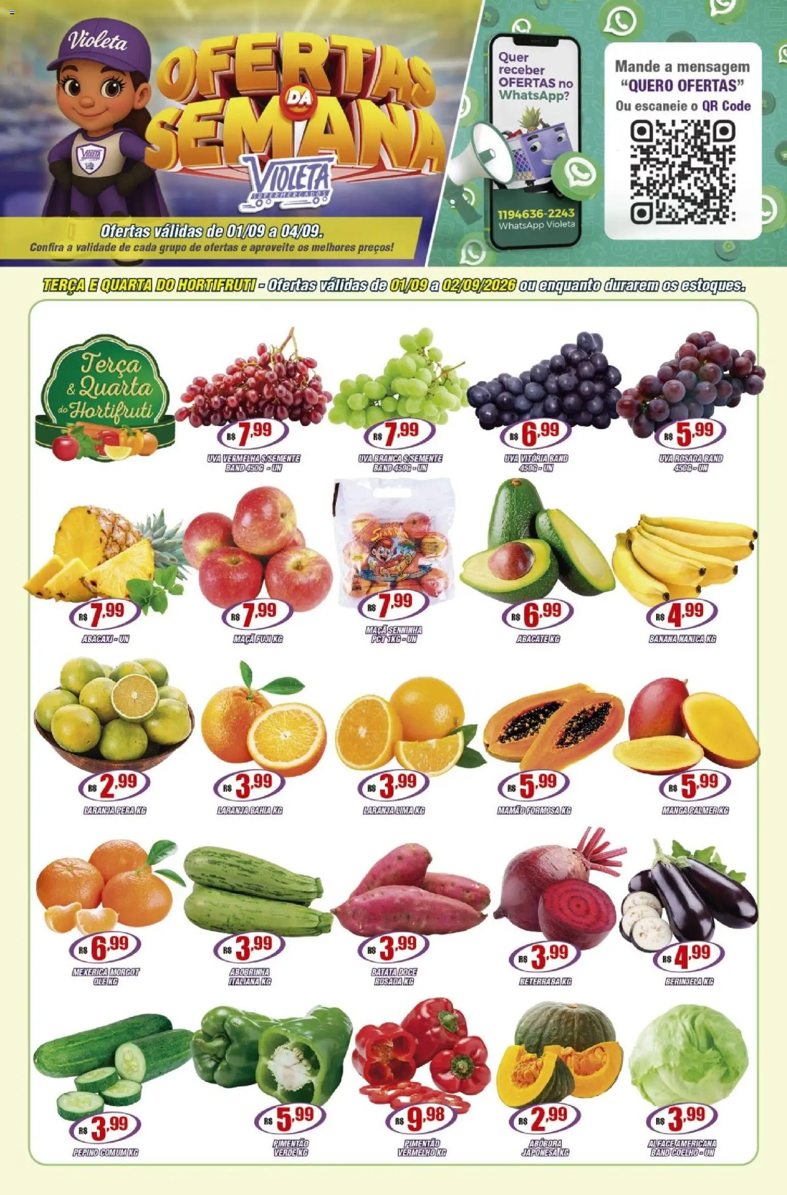 Ofertas Violeta Supermercados até 04/09/2026.