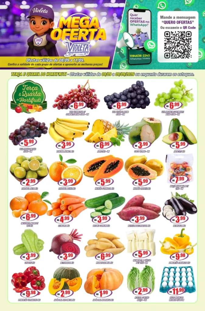 Ofertas Violeta Supermercados até 11/09/2026. Ofertas Violeta Supermercados até 11/09/2026.