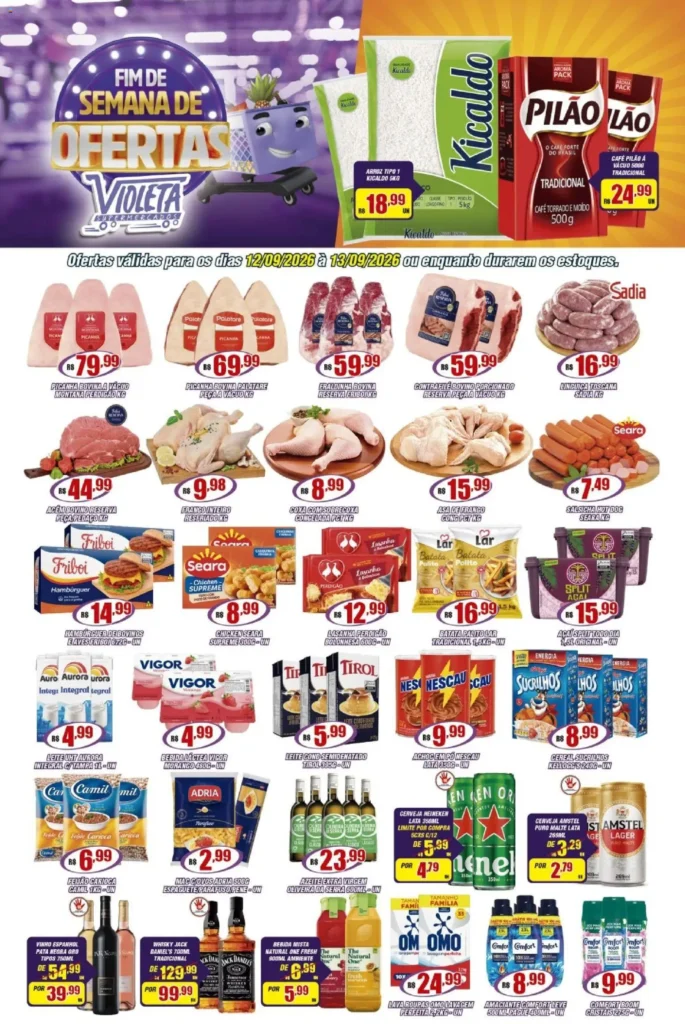 Ofertas Violeta Supermercados até 13/09/2026. Ofertas Violeta Supermercados até 13/09/2026.