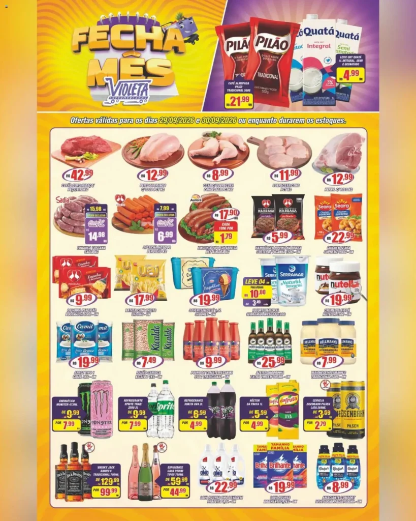 Ofertas Violeta Supermercados até 30/09/2026.