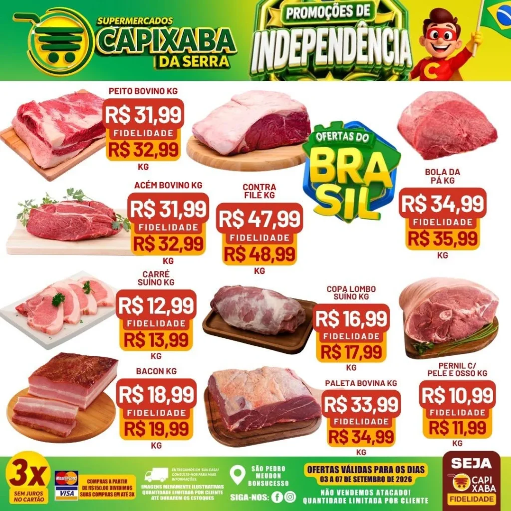 Ofertas Supermercados Capixaba da Serra – 07/09/2026 Ofertas Supermercados Capixaba da Serra – 07/09/2026