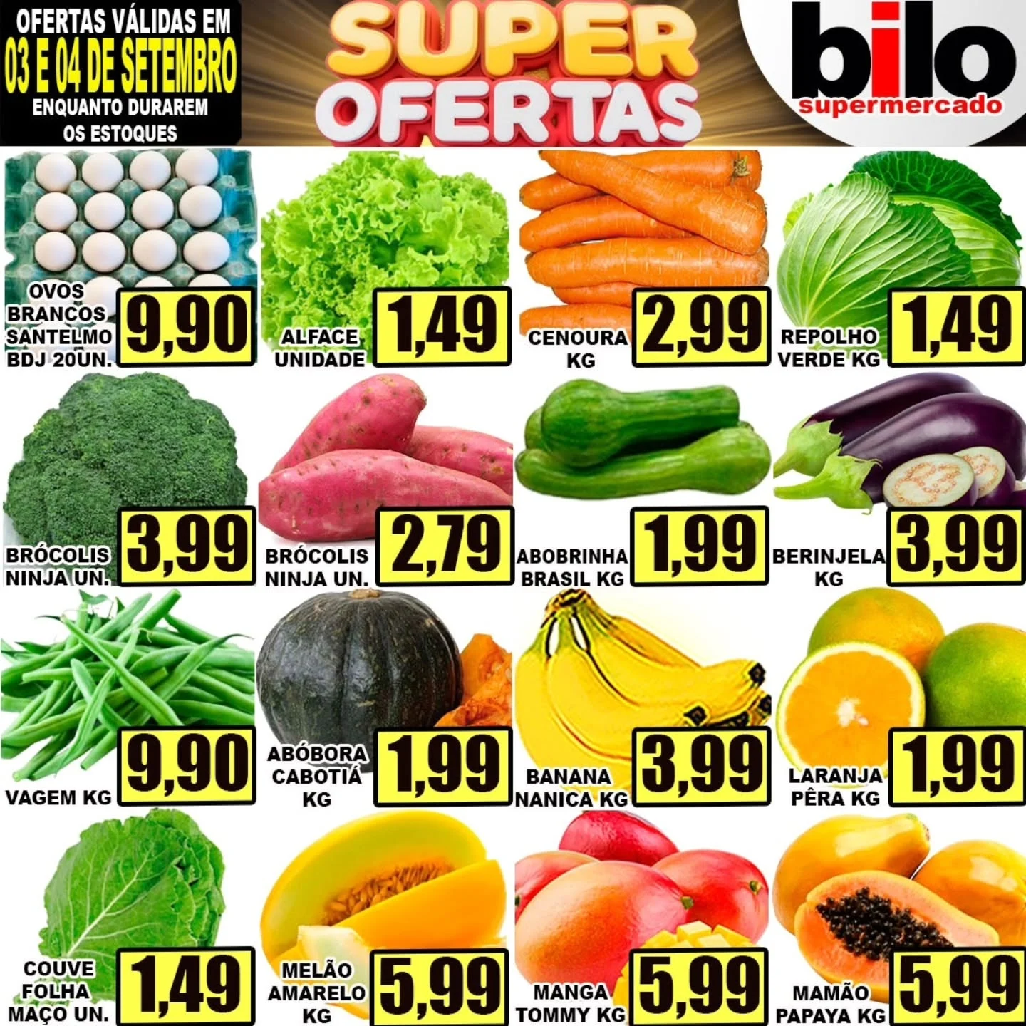 Ofertas Supermercado bilo – 04/09/2026