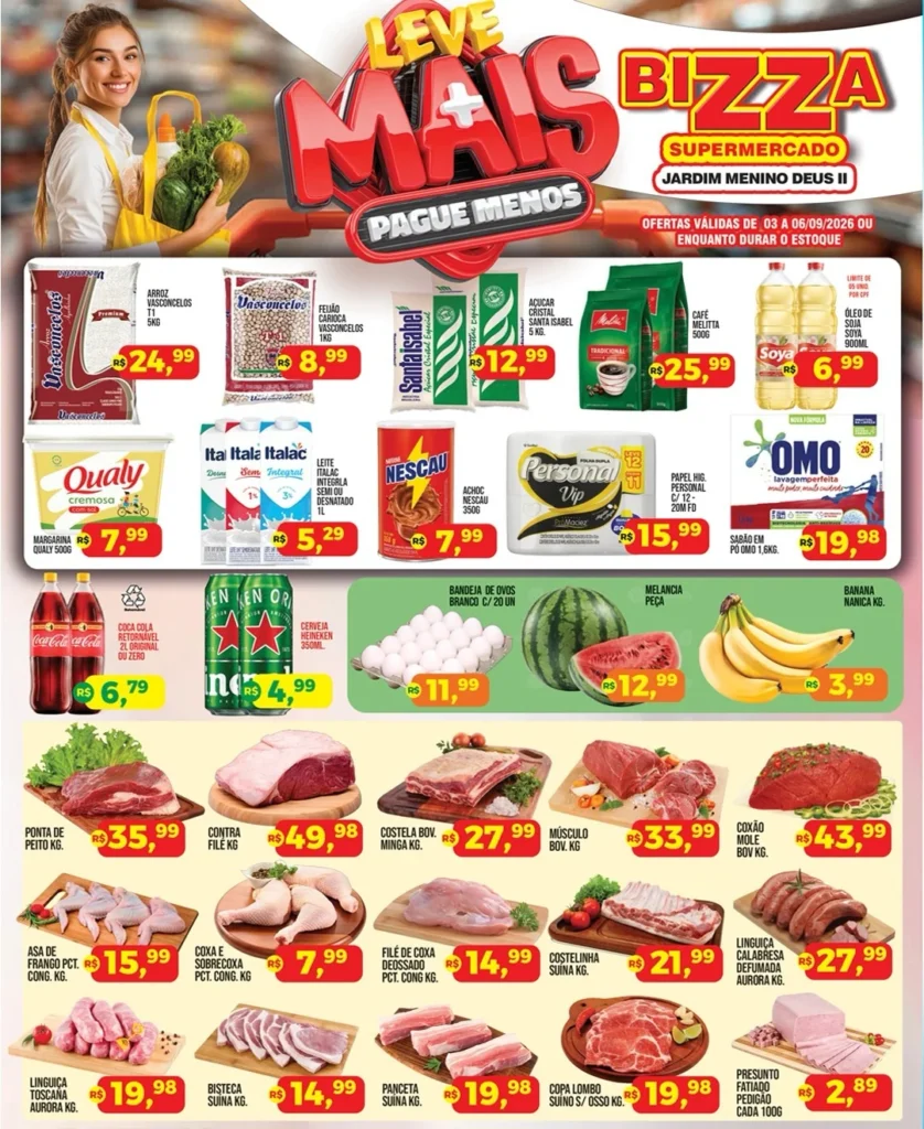 Ofertas Bizza Supermercado Jd. Menino Deus II – Bebedouro – 06/09/2026