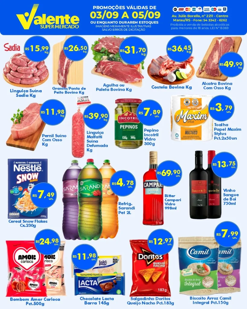 Ofertas Valente Supermercado – 05/09/2026 Ofertas Valente Supermercado – 05/09/2026