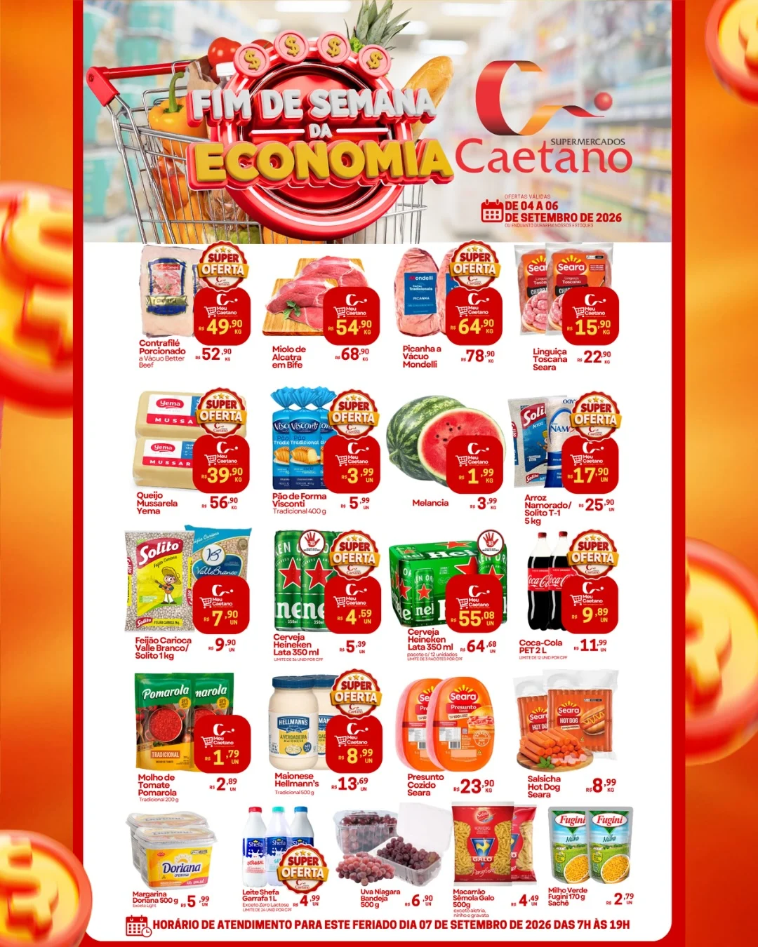 Ofertas Supermercados Caetano – 07/09/2026