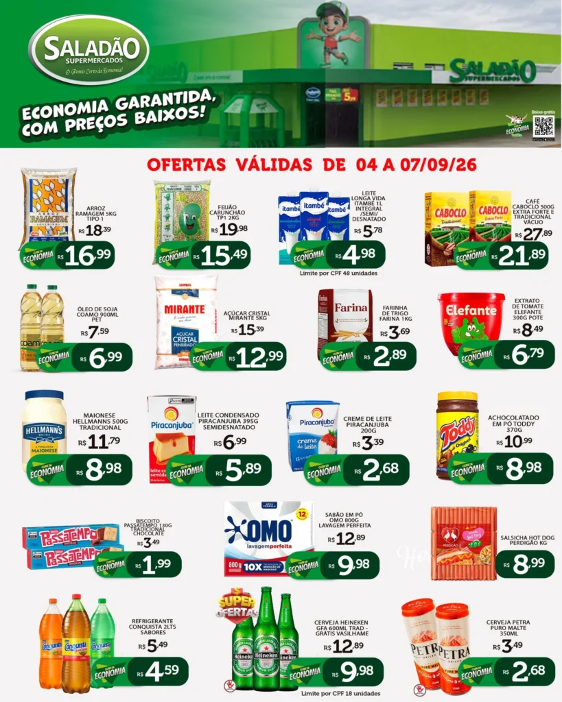 Ofertas Saladão Supermercados – 07/09/2026