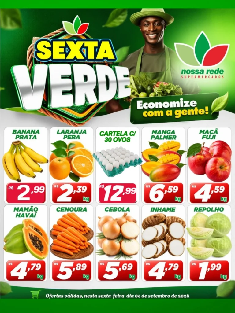 Ofertas NOSSA REDE SUPERMERCADOS | Marataízes 🛒 – 04/09/2026