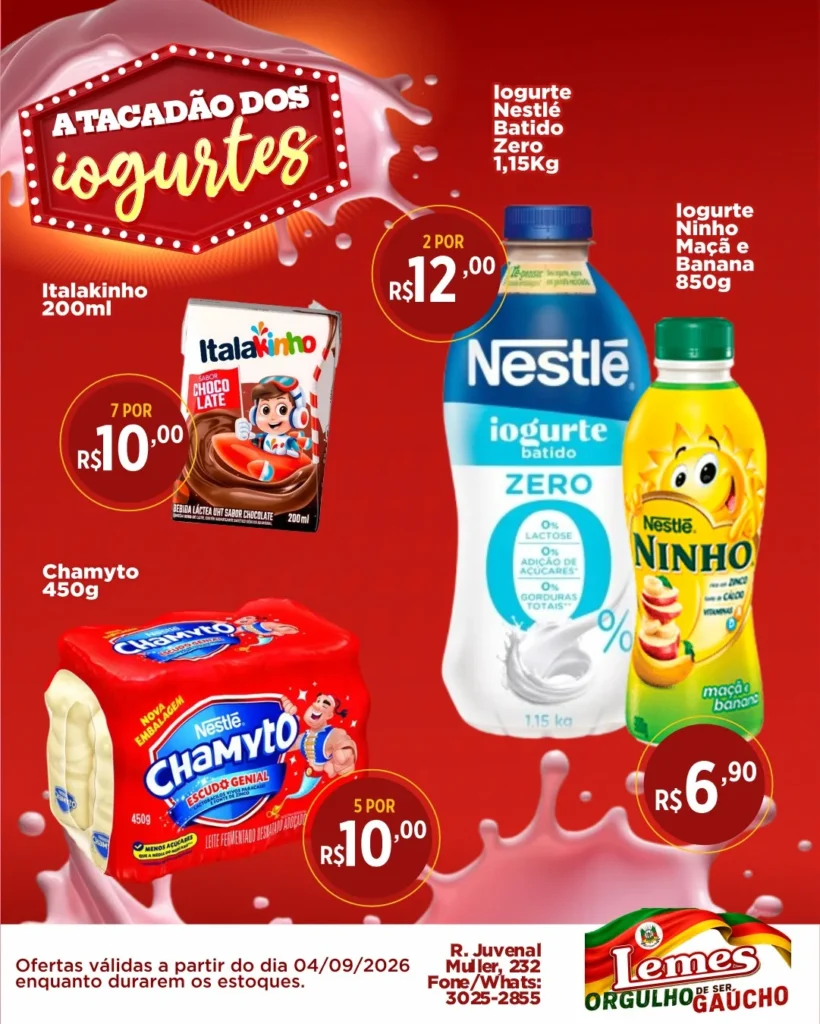 Ofertas Casa de Carnes e Mercado Lemes – 04/09/2026 Ofertas Casa de Carnes e Mercado Lemes – 04/09/2026