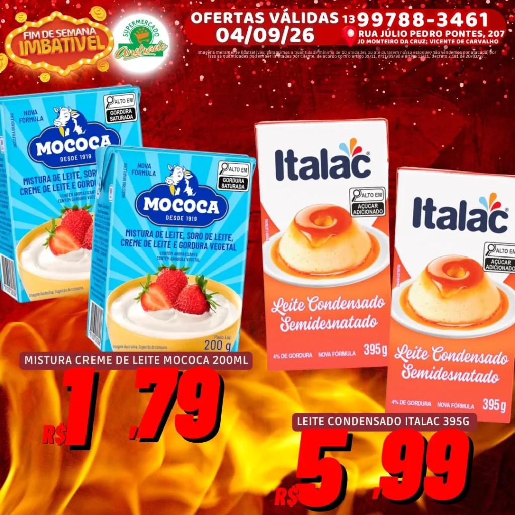 Ofertas Supermercado Andrade – 04/09/2026 Ofertas Supermercado Andrade – 04/09/2026