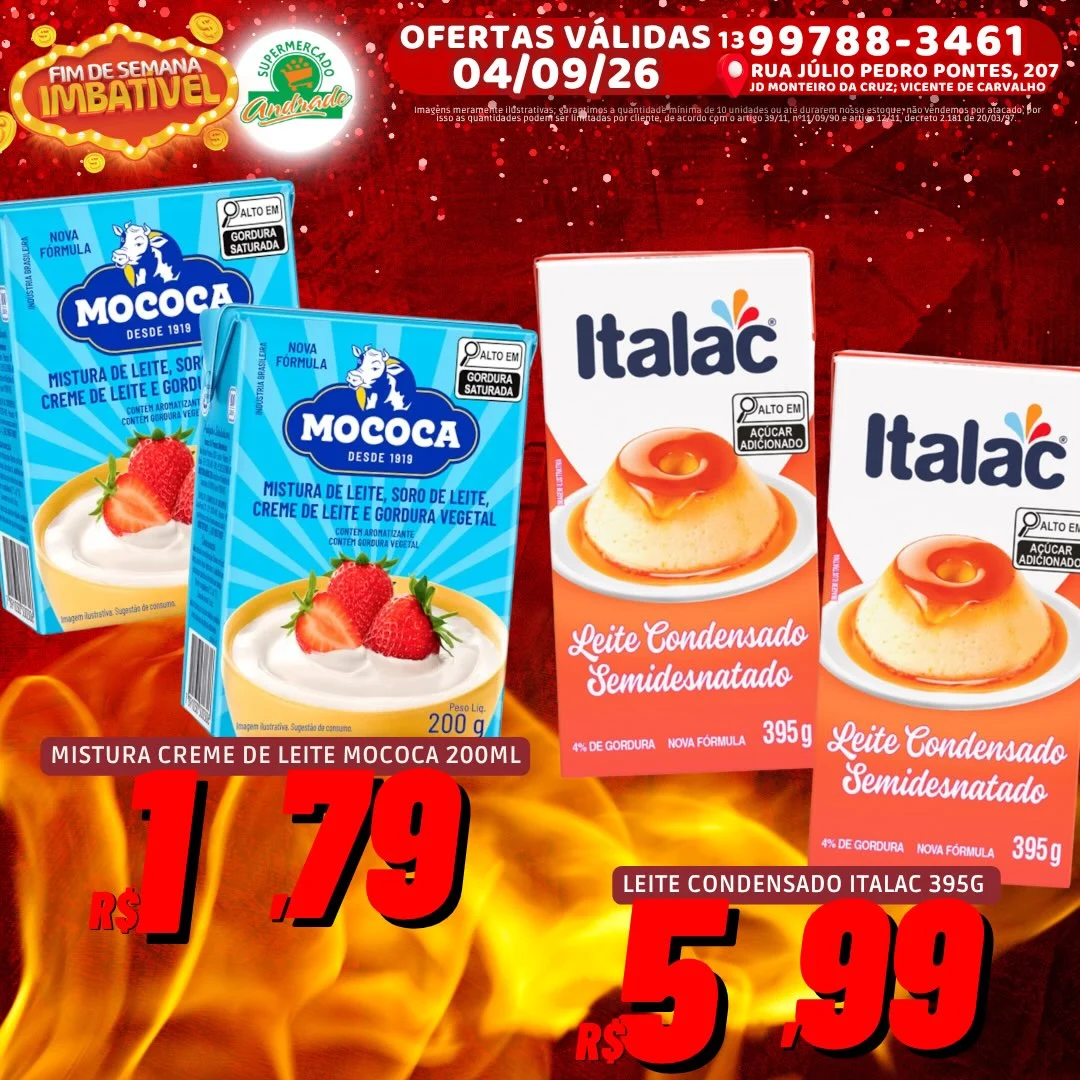 Ofertas Supermercado Andrade – 04/09/2026