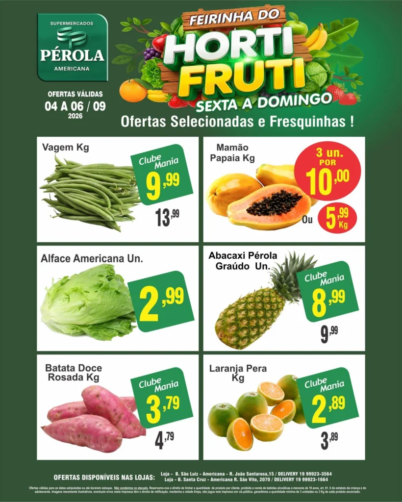 Ofertas Supermercados Pérola Americana – 06/09/2026 Ofertas Supermercados Pérola Americana – 06/09/2026
