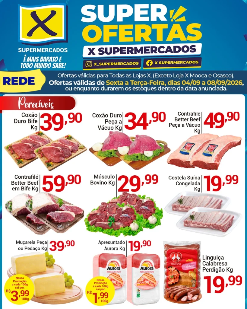 Ofertas Rede X Supermercados – 08/09/2026