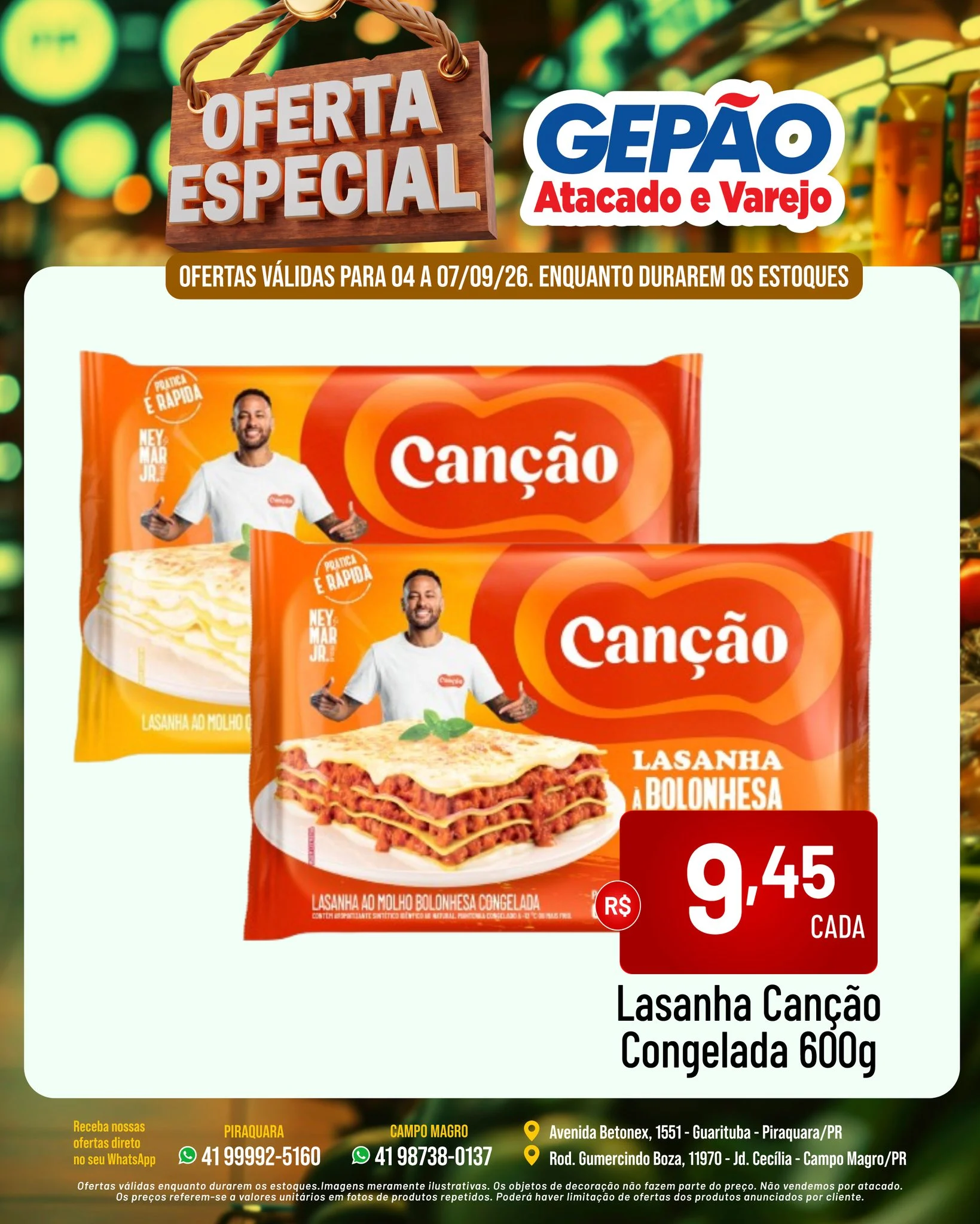 Ofertas GEPÃO – 07/09/2026