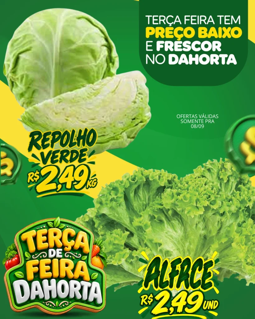 Ofertas Dahorta Hortifruti – 08/09/2026