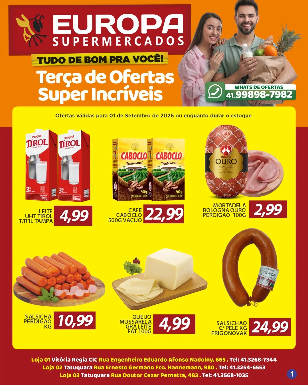 Ofertas Europa Supermercados – 01/09/2026