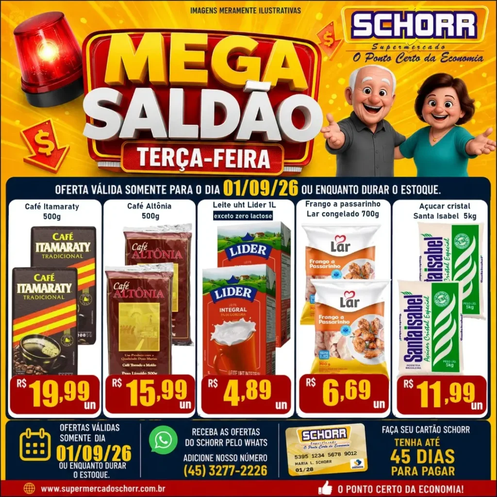 Ofertas Schorr supermercado – 01/09/2026 Ofertas Schorr supermercado – 01/09/2026