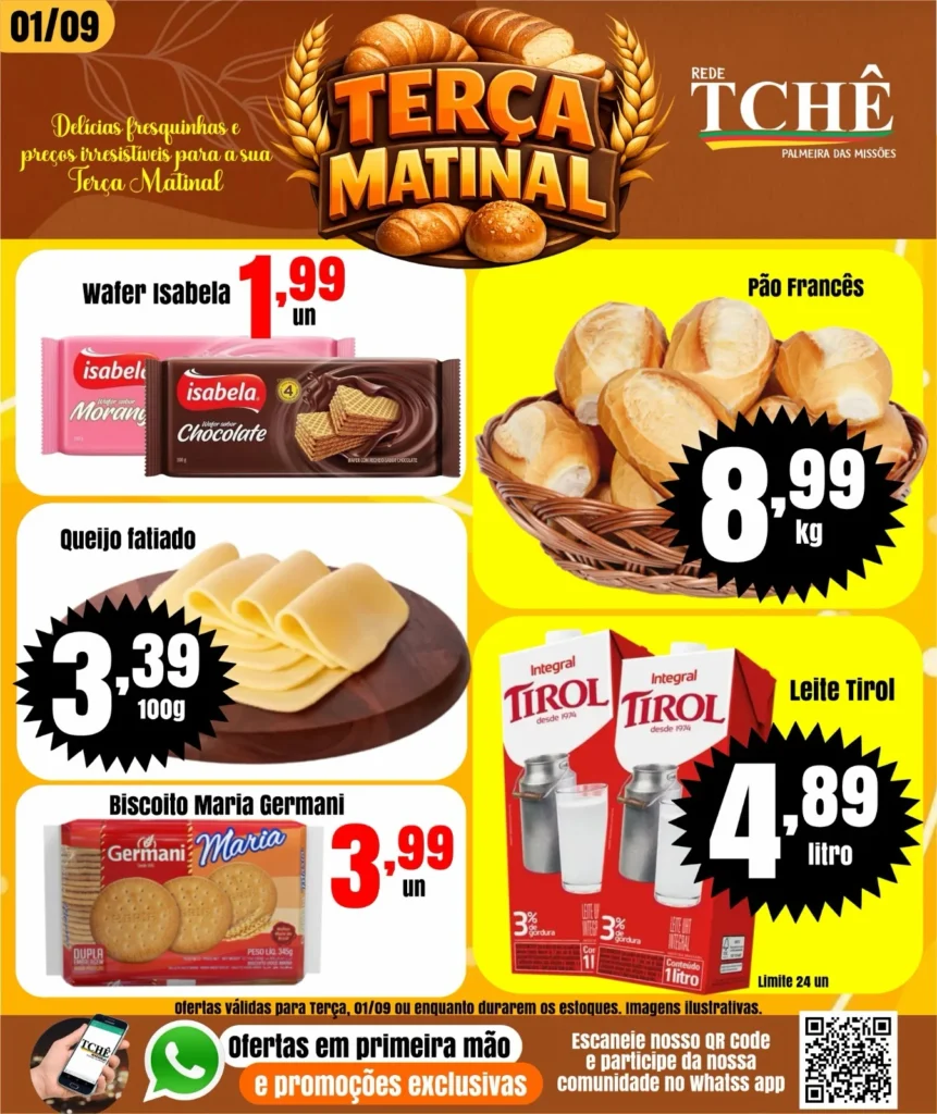 Ofertas Rede Tchê Palmeira – 01/09/2026