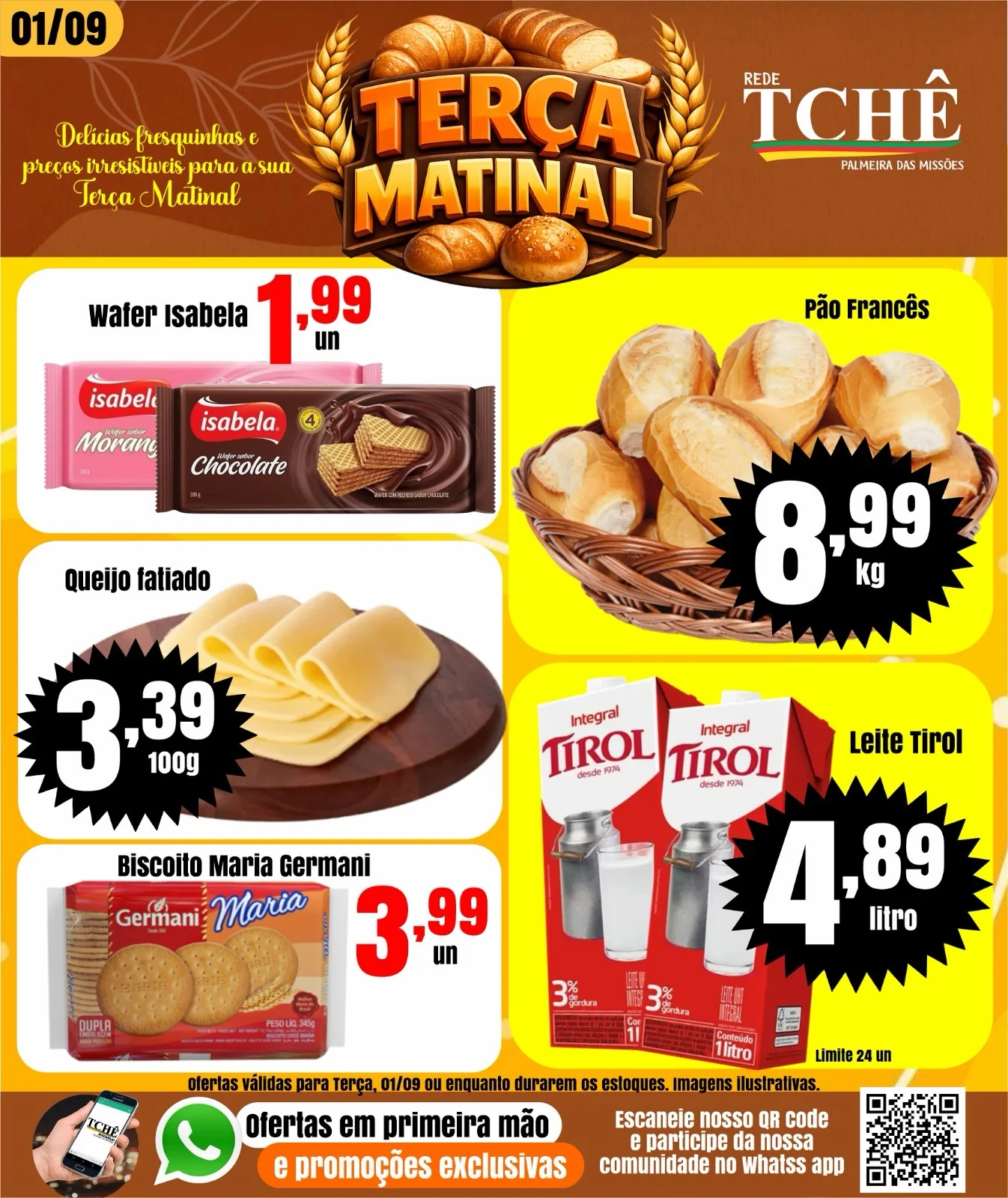 Ofertas Rede Tchê Palmeira – 01/09/2026