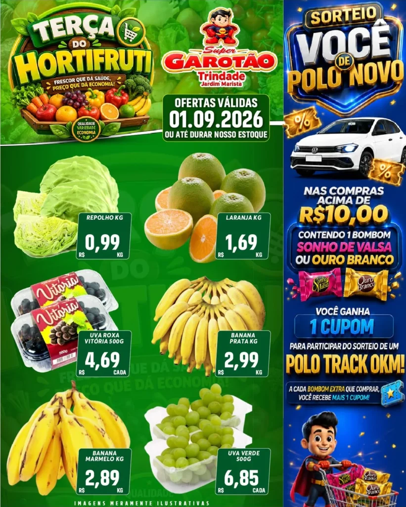 Ofertas Supermercado Garotão – 01/09/2026