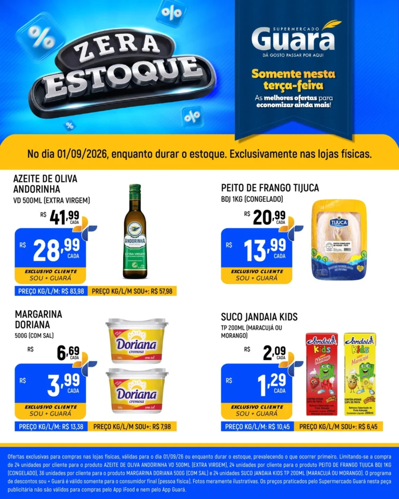 Ofertas Supermercado Guará – 01/09/2026