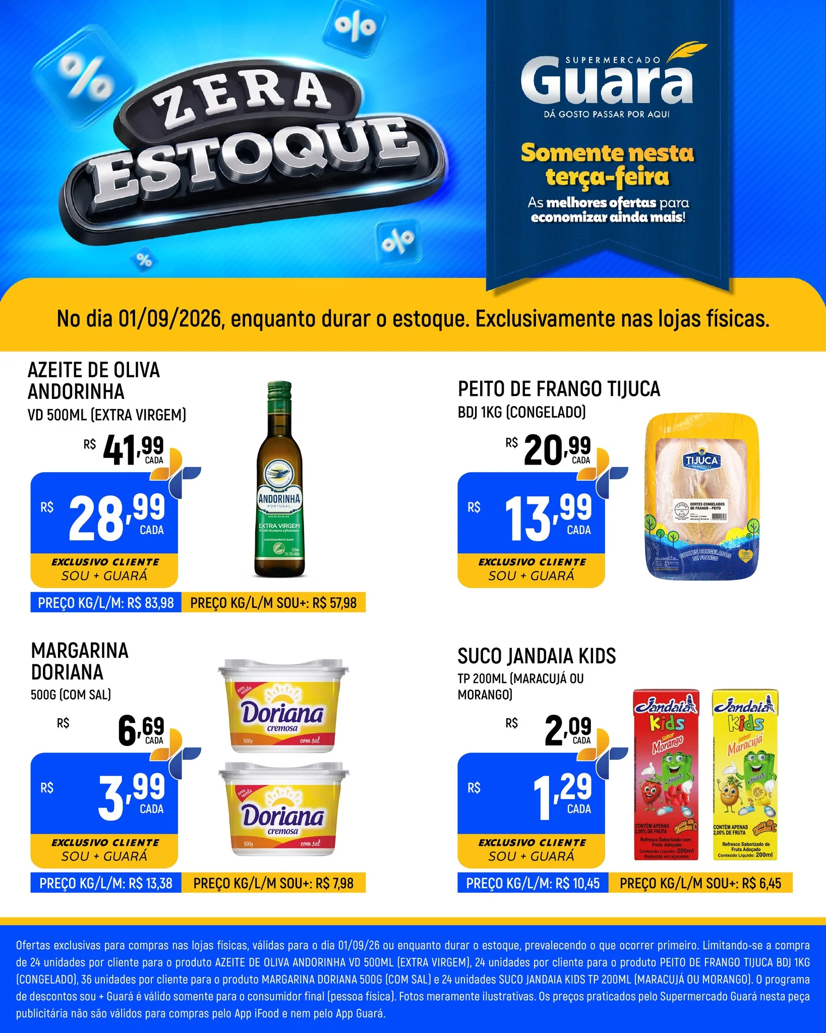 Ofertas Supermercado Guará – 01/09/2026