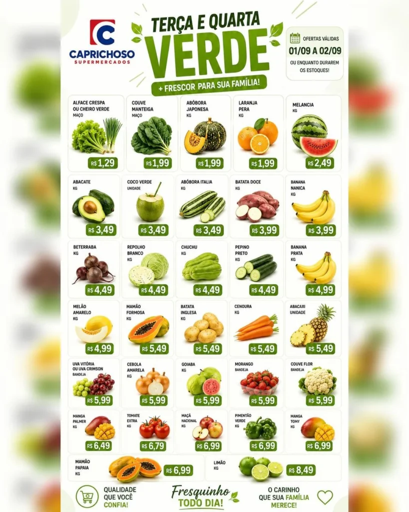 Ofertas Supermercado Caprichoso Ceilândia – 02/09/2026
