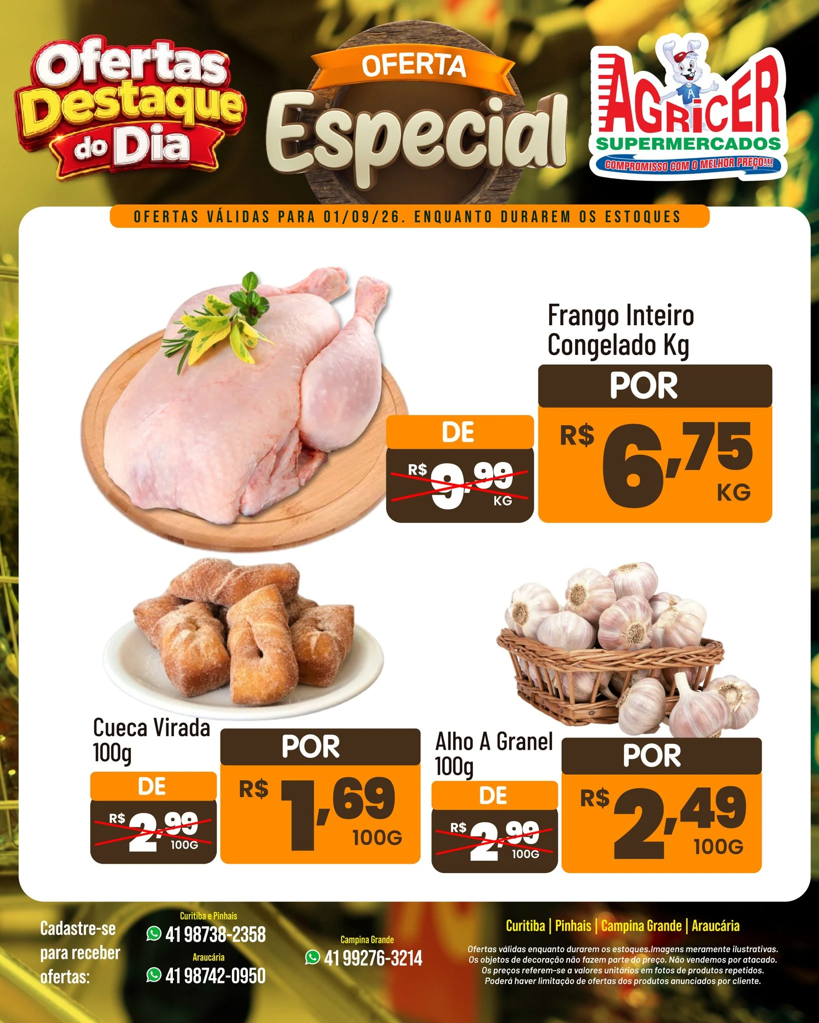 Ofertas Agricer Supermercados – 01/09/2026