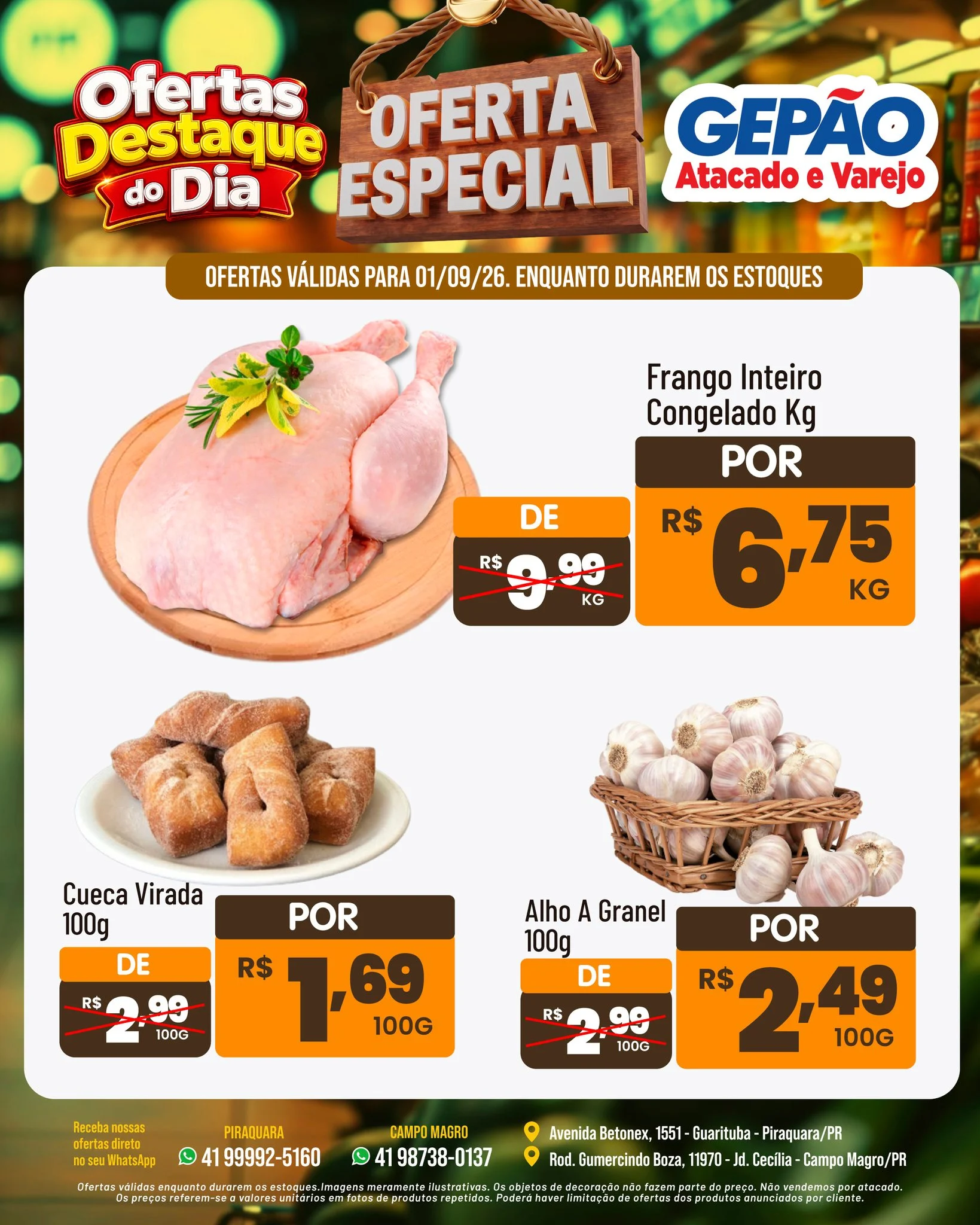 Ofertas GEPÃO – 01/09/2026