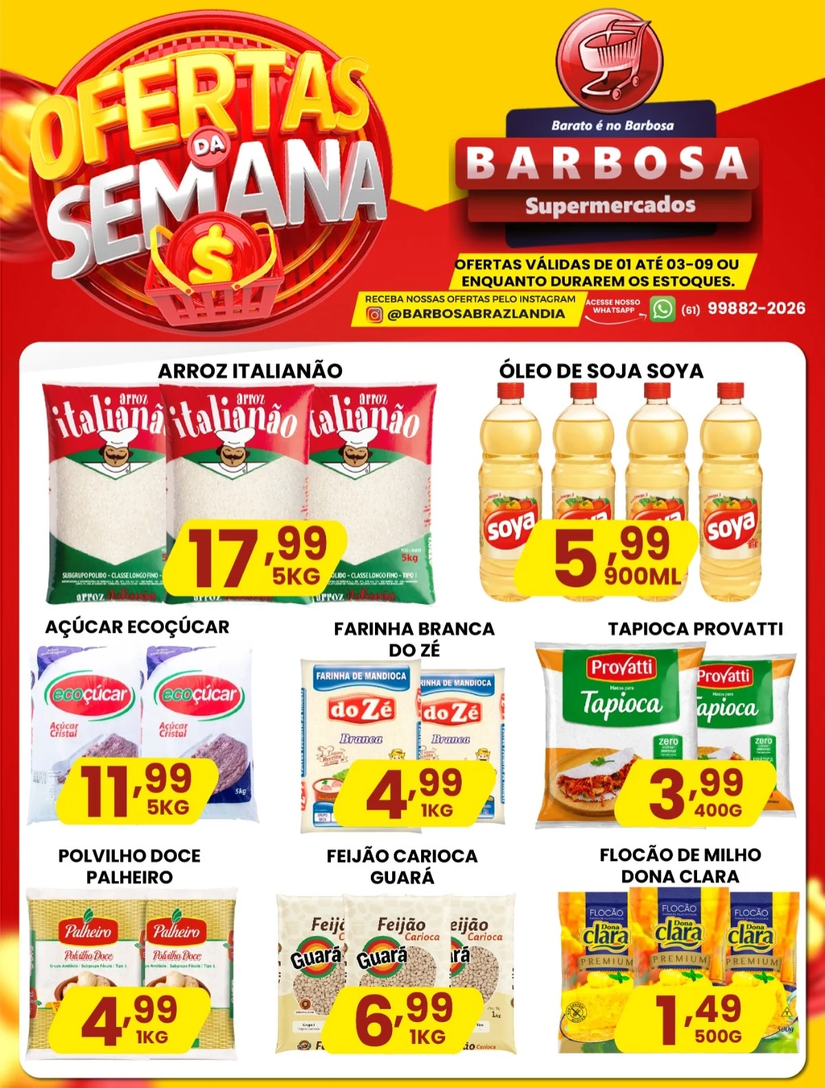 Ofertas SUPERMERCADOS BARBOSA 🛒 – 01/09/2026