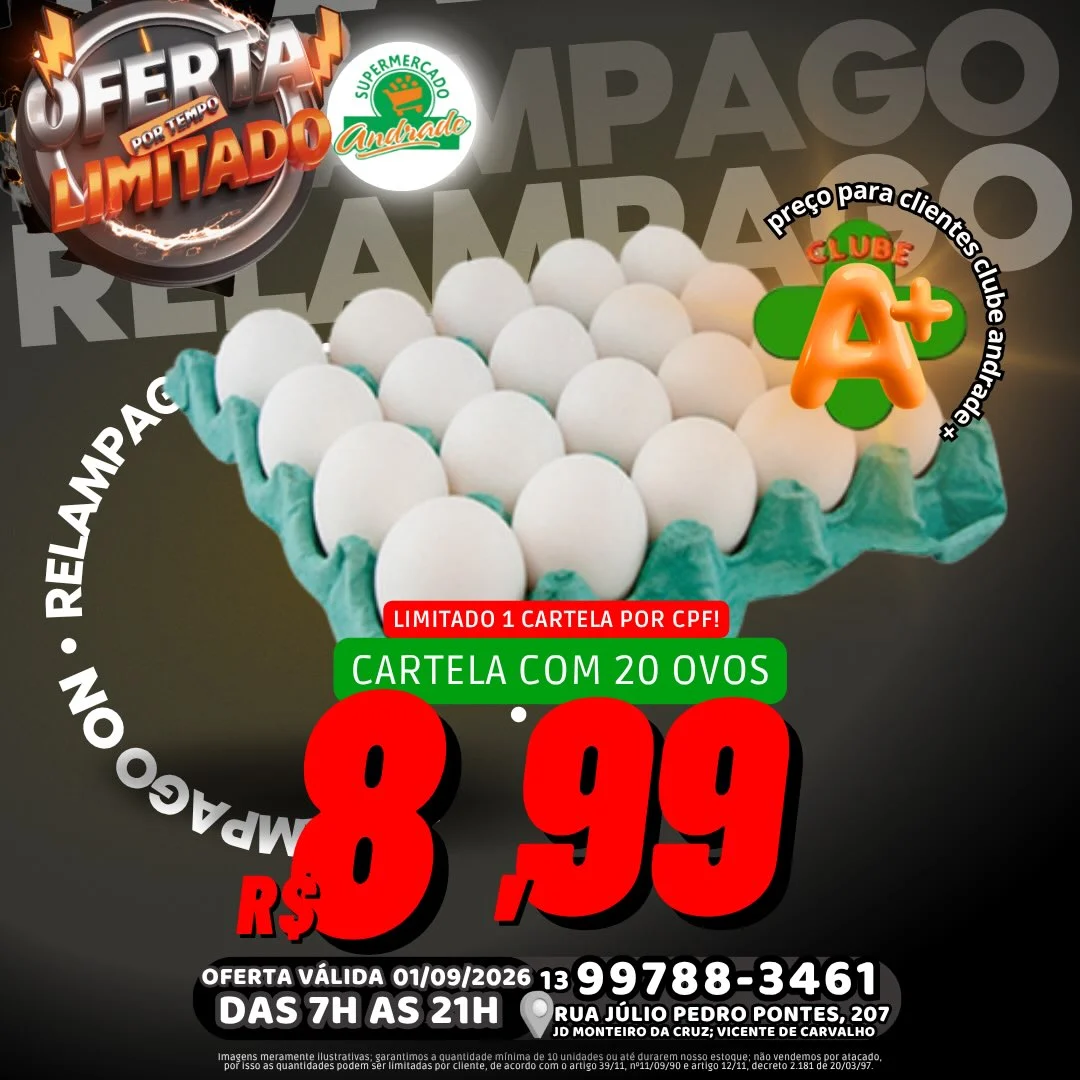 Ofertas Supermercado Andrade – 01/09/2026