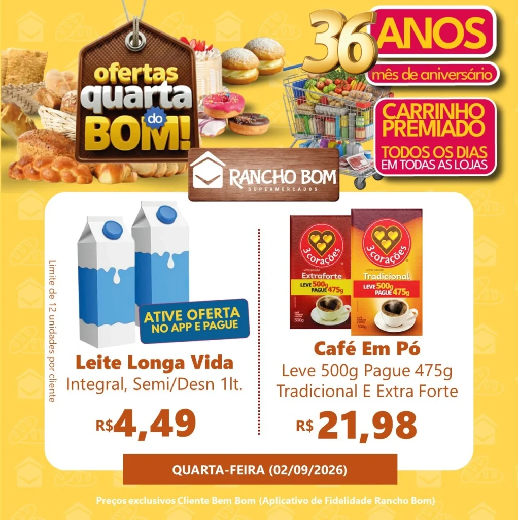 Ofertas Rancho Bom Supermercados – 02/09/2026
