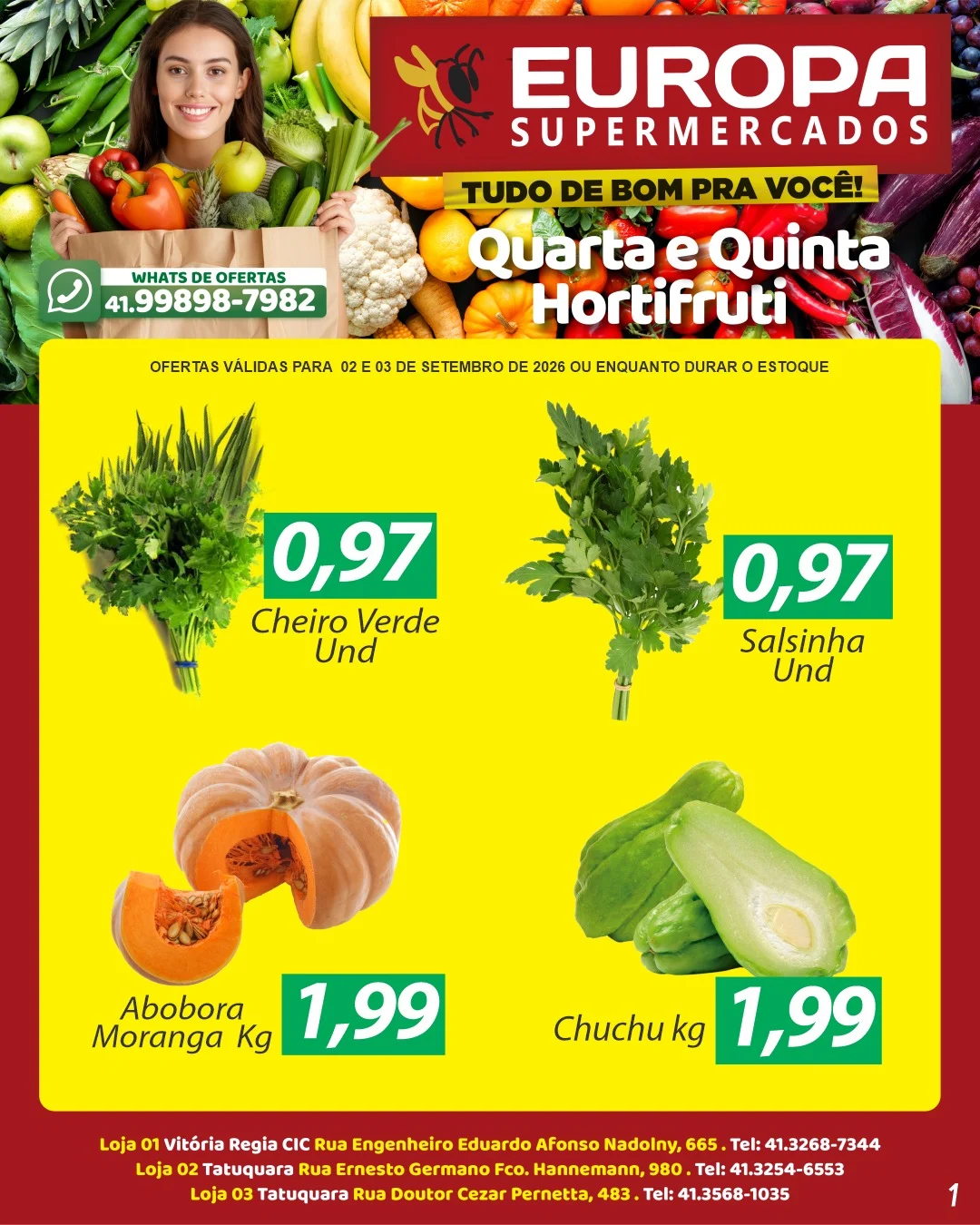 Ofertas Europa Supermercados – 03/09/2026