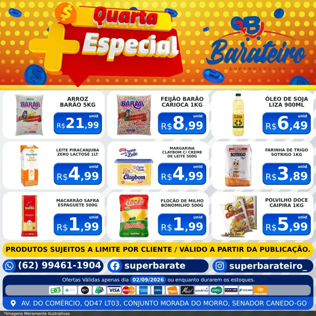 Ofertas Super Barateiro Supermercado – 02/09/2026