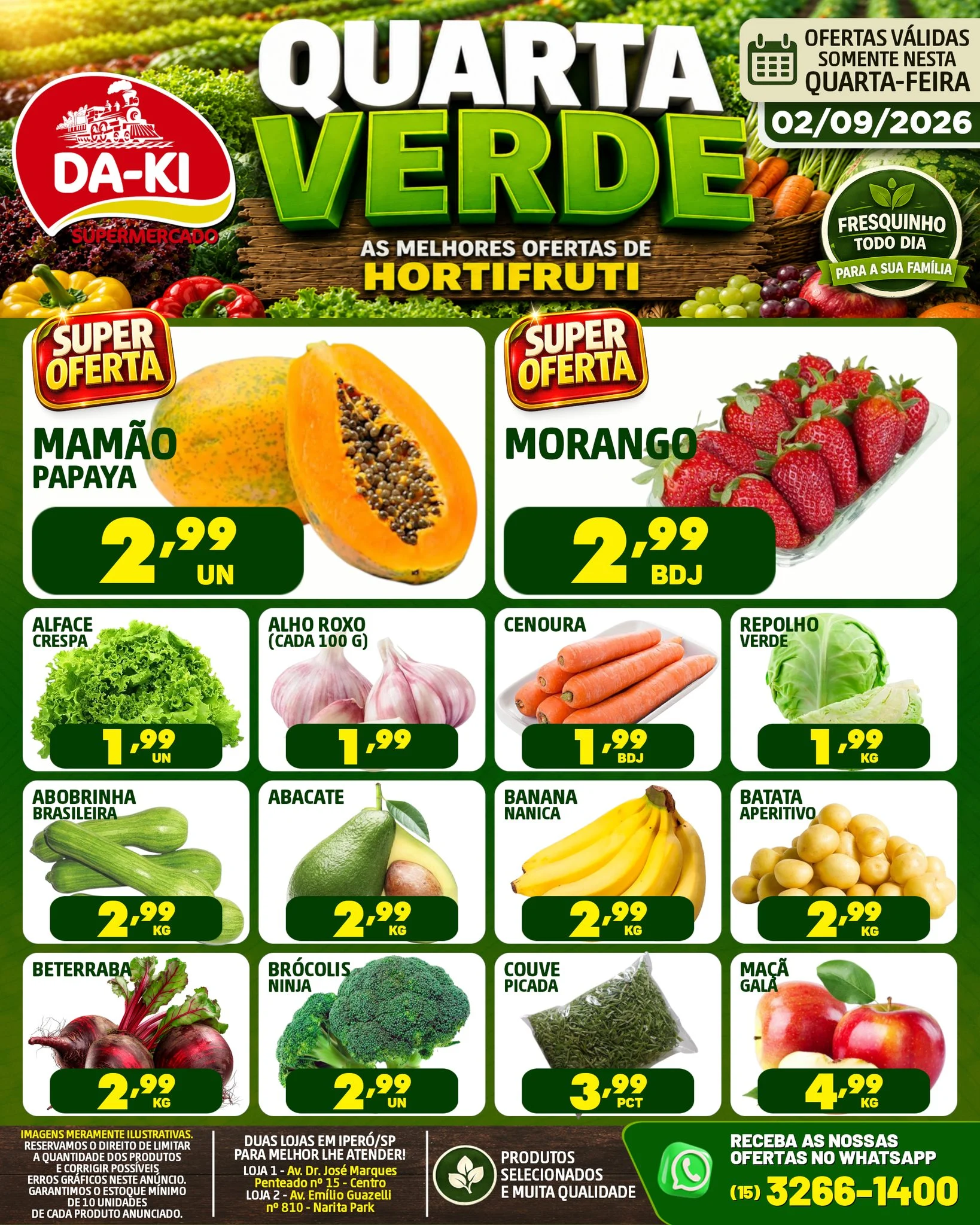 Ofertas Supermercado DA-KI – 02/09/2026