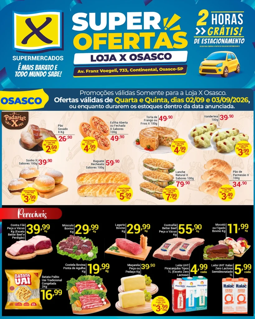 Ofertas Rede X Supermercados – 03/09/2026