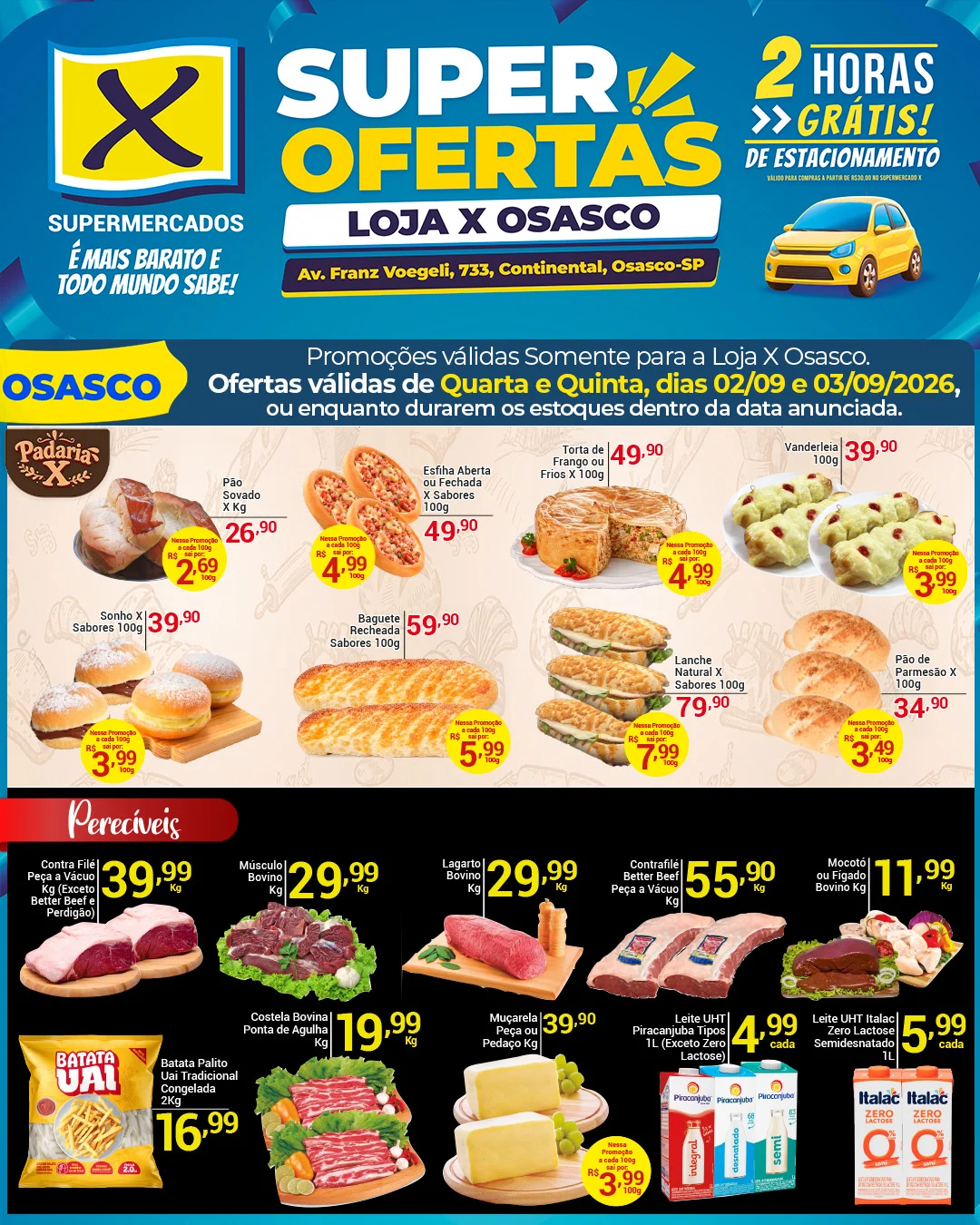 Ofertas Rede X Supermercados – 03/09/2026