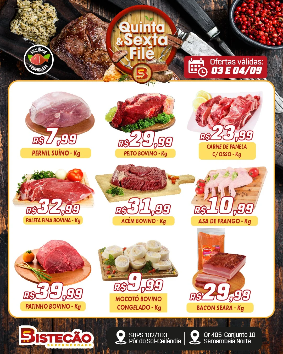 Ofertas Bistecão Supermercado – 04/09/2026