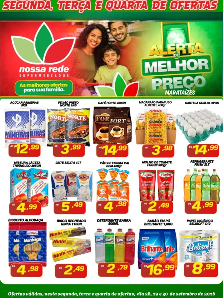 Ofertas NOSSA REDE SUPERMERCADOS 🛒 – 30/09/2026
