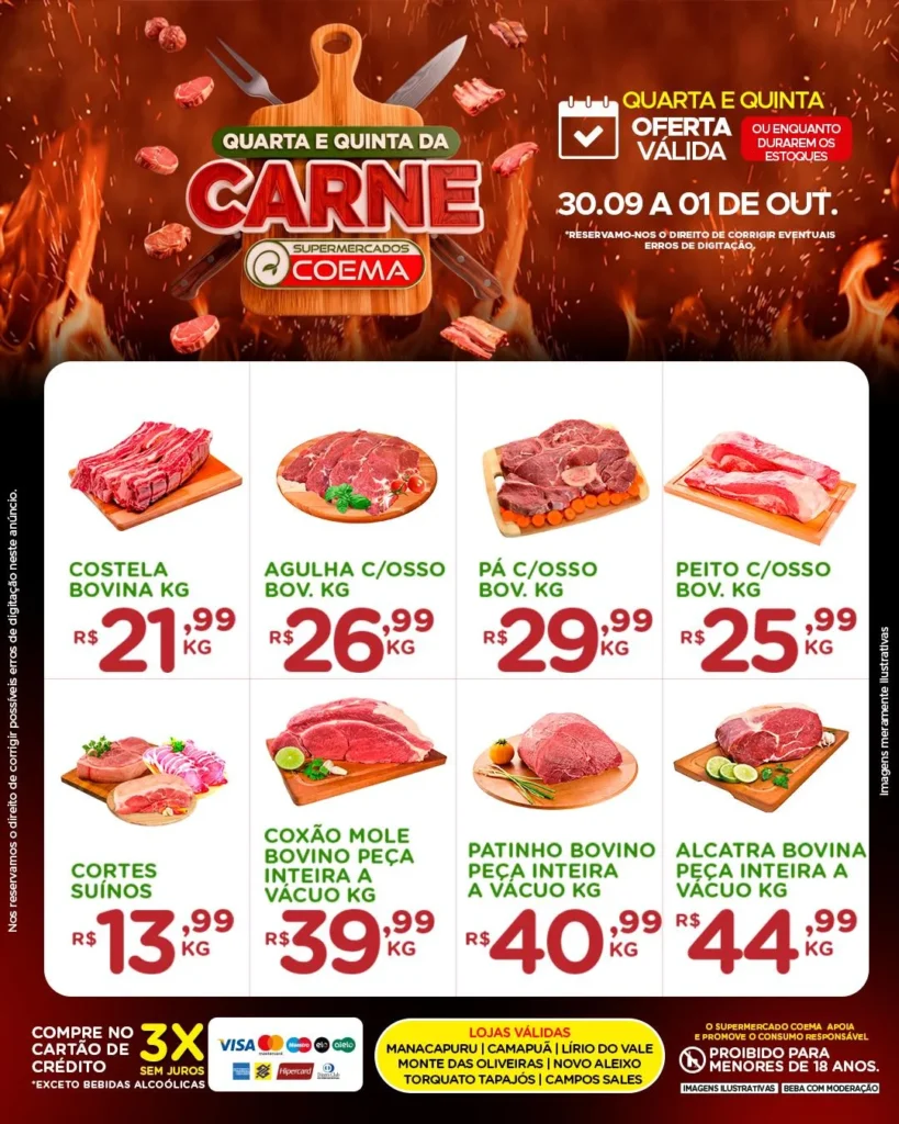 Ofertas Coema | Manaus e Manacapuru – 01/10/2026