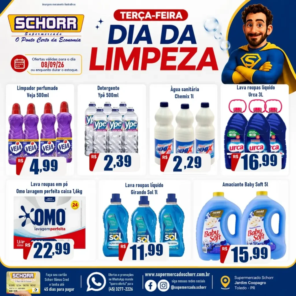 Ofertas Schorr supermercado – 08/09/2026