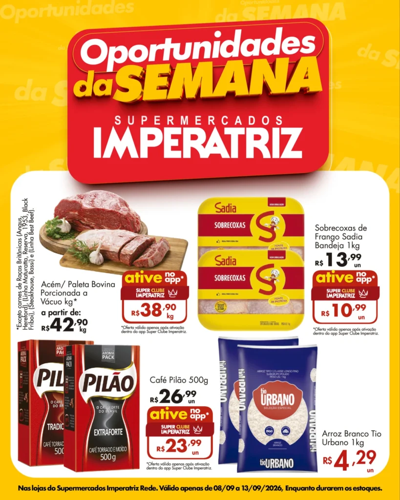 Ofertas Rede Supermercados Imperatriz – 13/09/2026